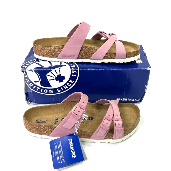 **SOLD** Birkenstock Franca Leather Orchid Soft Footbed Sandals Ladies 8 Men 6 - Picture 2 of 16